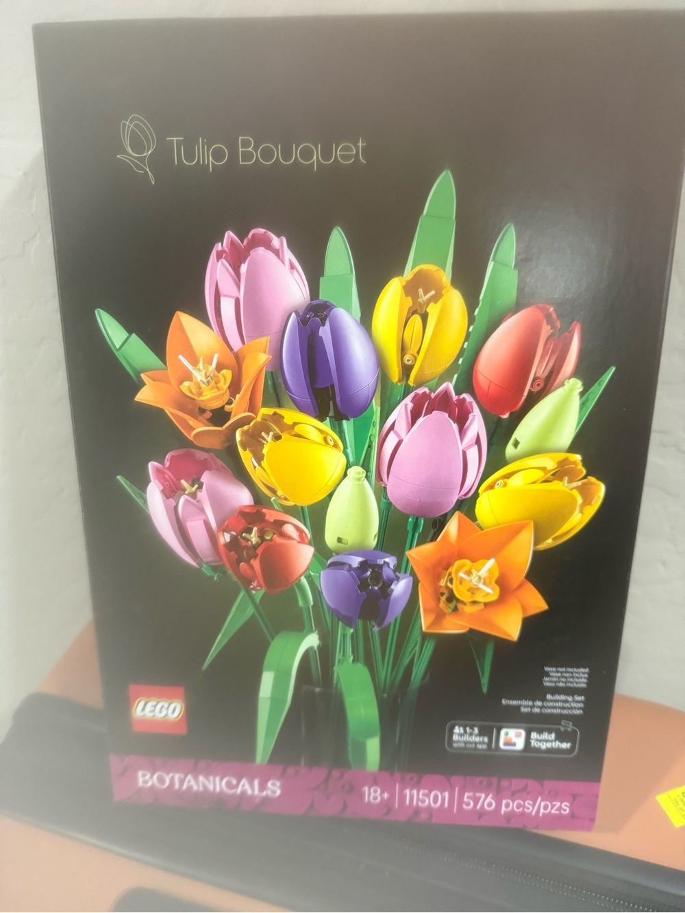 Lego Colorful Tulip Bouquet with Green Stems